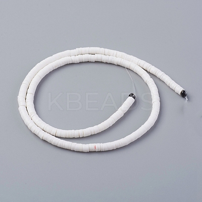 Flat Round Handmade Polymer Clay Bead Spacers X-CLAY-R067-3.0mm-17-1