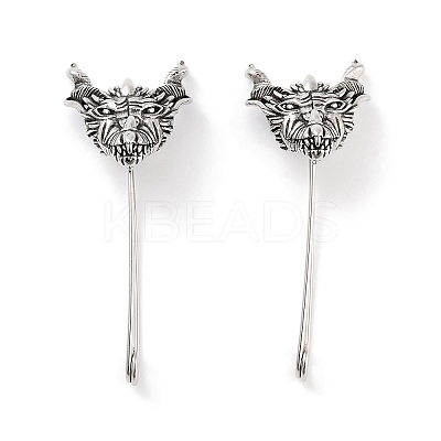 Animal 316 Surgical Stainless Steel Safety Pin Hoop Earrings for Women EJEW-Z050-27AS-1