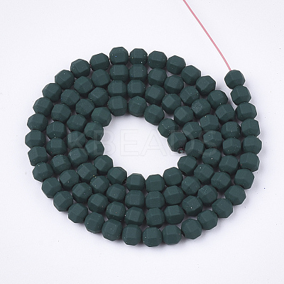 Spray Painted Non-magnetic Synthetic Hematite Beads Strands G-T116-11-14-1