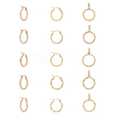 304 Stainless Steel Jewelry Sets SJEW-UN0001-06G-1