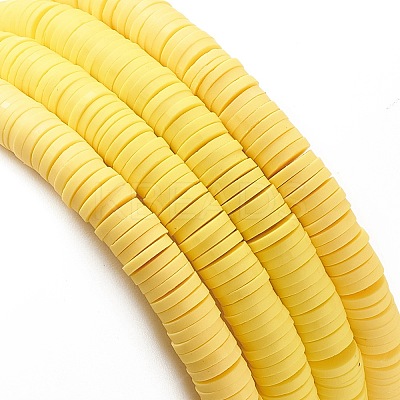 4Pcs 4 Color Handmade Polymer Clay Disc Surfer Bracelets Set BJEW-JB08802-1