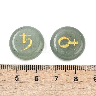 10Pcs 10 Styles Natural Green Aventurine Cabochons G-G193-03C-1