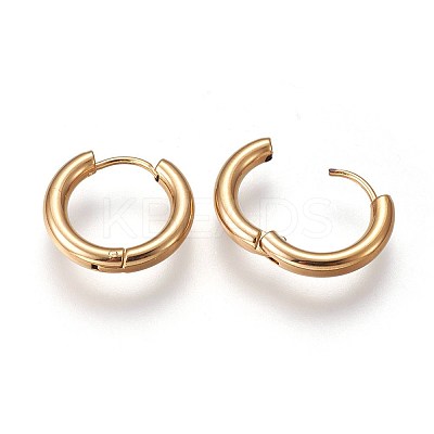 Ion Plating(IP) 304 Stainless Steel Huggie Hoop Earrings X-EJEW-O087-06B-1