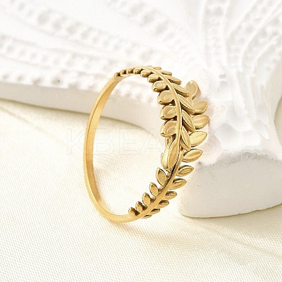 304 Stainless Steel Adjustable Open Cuff Rings for Women RJEW-U062-01B-G-1