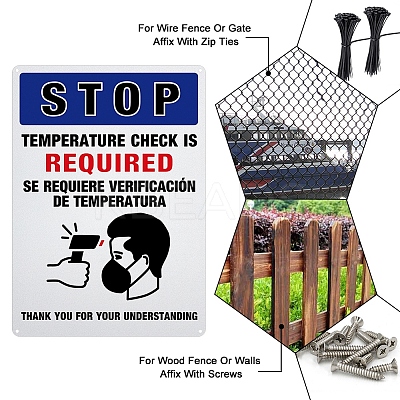 UV Protected & Waterproof Aluminum Warning Signs AJEW-GL0001-05C-09-1