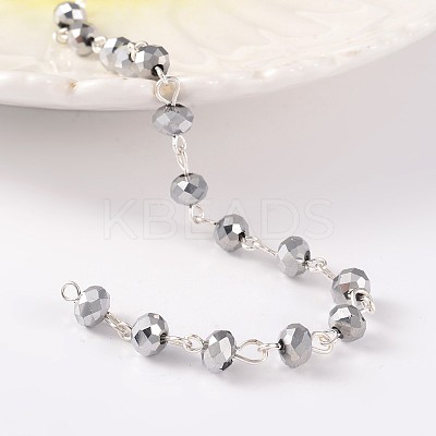 Handmade Glass Beaded Chains for Necklaces Bracelets Making AJEW-JB00171-1