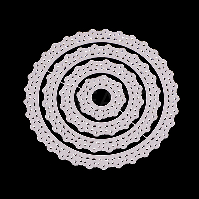 Flat Round Frame Carbon Steel Cutting Dies Stencils LS-DIY-F028-79-1