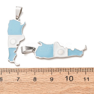 304 Stainless Steel & Enamel Pendants SA-CBA6ECE-01A-P-1