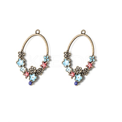 Alloy Enamel Pendants ENAM-EA10958Y-AB-1-1
