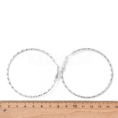 304 Stainless Steel Hoop Earrings EJEW-S250-01A-P-1