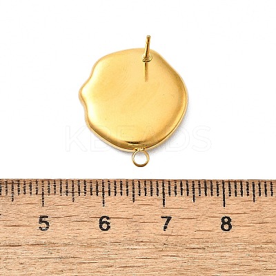 304 Stainless Steel Pave Natural Paua Shell Stud Earring Findings STAS-Z125-03G-1