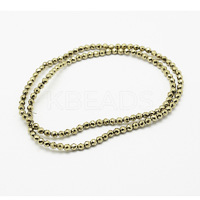 Round Non-magnetic Synthetic Hematite Beads Strands X-G-D617-4mm-27-1