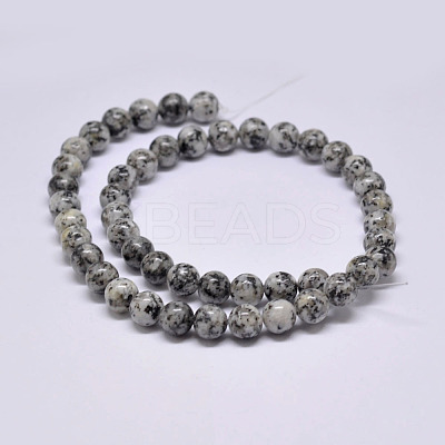 Natural Sesame Jasper/Kiwi Jasper Beads Strands X-G-F351-10mm-1