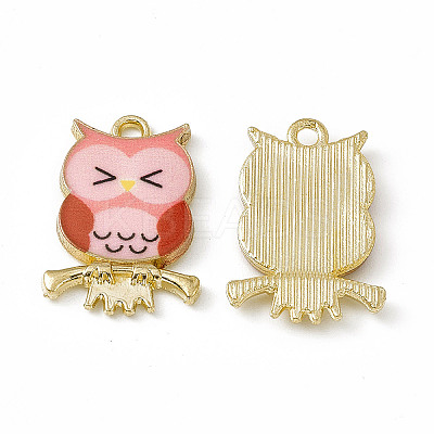 Painted Alloy Pendants PALLOY-P288-01G-1