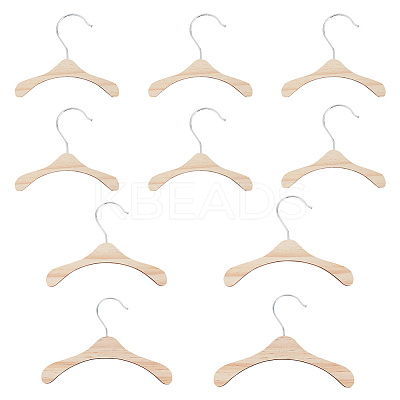 10Pcs 3 Styles Wood Clothes Hanger for Dog Cat AJEW-DR0001-09-1