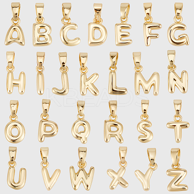 26Pcs 26 Styles Brass Charms KK-BBC0018-96-1