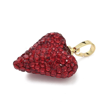 Brass Rhinestone Pendants KK-K293-48B-G-1