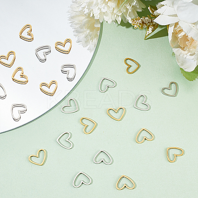 DIY Stainless Steel Heart Dangle Earrings Making Kit DIY-DR0001-39-1