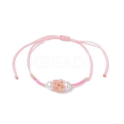 Adjustable Nylon Cord Braided Beads Bracelets BJEW-MZ00170-05-1