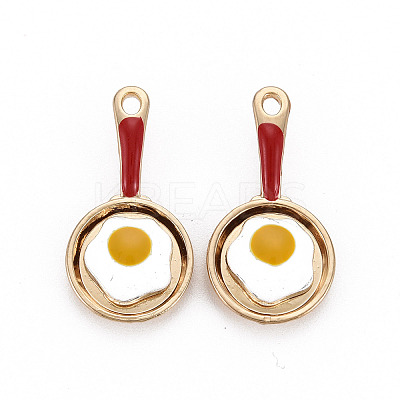 Rack Plating Alloy Enamel Pendants X-ENAM-N055-031-A01-NR-1