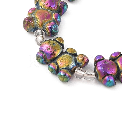 Electroplated Natural Pyrite Beads Strands G-Q187-02A-1