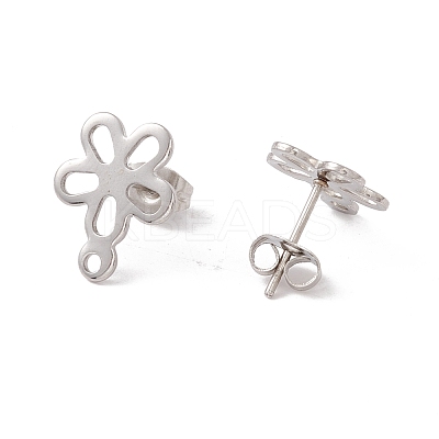 Non-Tarnish 201 Stainless Steel Stud Earring Findings EJEW-A071-06P-1