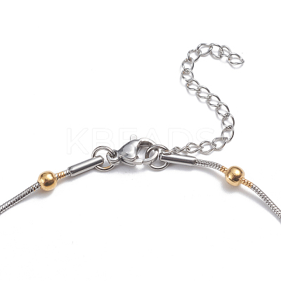 304 Stainless Steel Round Snake Chain Anklets AJEW-G024-13A-1