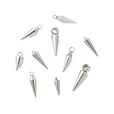 60Pcs 6 Styles 201/304 Stainless Steel Pendants STAS-CJ0002-93-1