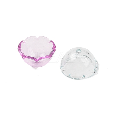 UV Plating Acrylic Bead Caps OACR-Z020-17-1