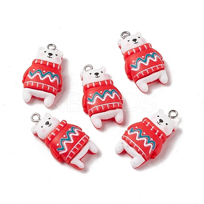 Christmas Theme Opaque Resin Pendants LS-FIND-E025-21-1
