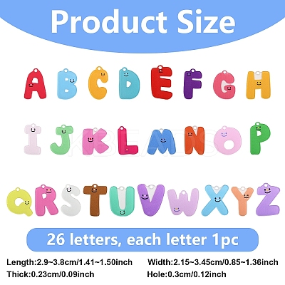 26Pcs 26 Style Acrylic Pendants MACR-YW0003-94-1