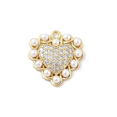 Brass Micro Pave Cubic Zirconia Pendants KK-E791-05G-1