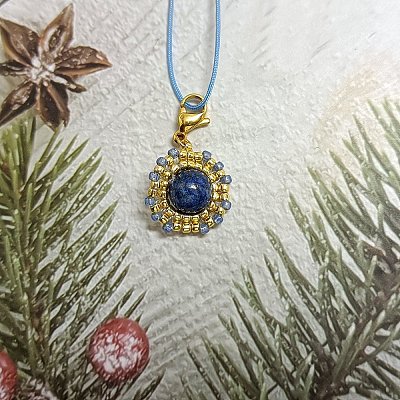 Lapis Lazuli Pendant Decoration HJEW-MZ00034-01-1