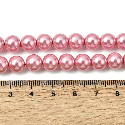 Eco-Friendly Dyed  Glass Pearl Round Beads Strands HY-A002-8mm-RB109-1