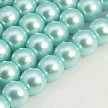 Glass Pearl Round Loose Beads For Jewelry Necklace Craft Making X-HY-8D-B12-1