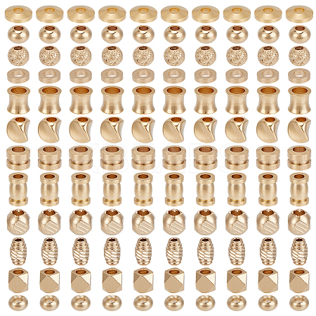 120Pcs 12 Styles Brass Beads FIND-AR0005-38-1