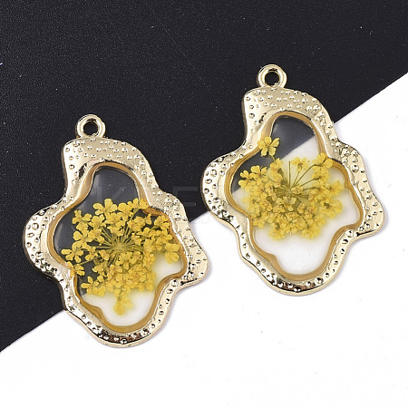 Epoxy Resin Pendants X-RESI-T045-028F-1