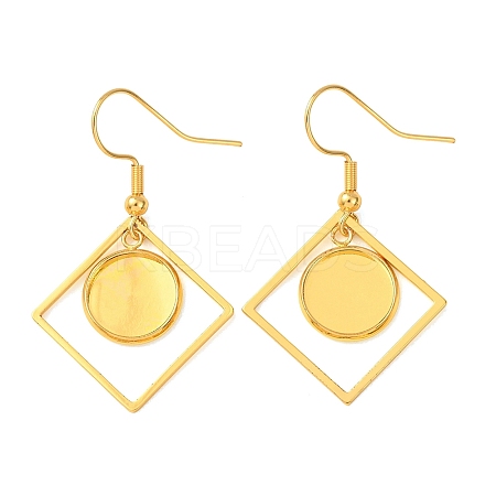 304 Stainless Steel Earring Cabochon Settings STAS-D267-01B-G-1