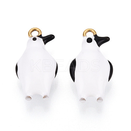 304 Stainless Steel Enamel Pendants STAS-N124-12G-1