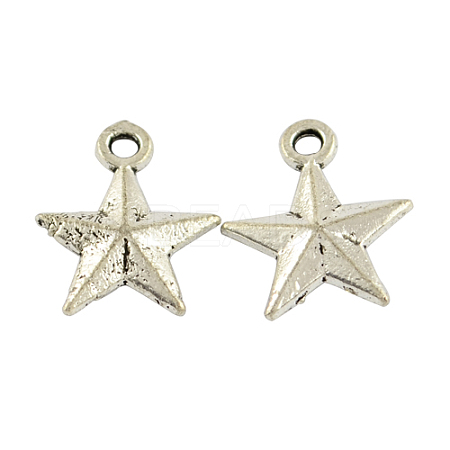 Alloy Star Pendants TIBEP-23849-AS-NR-1