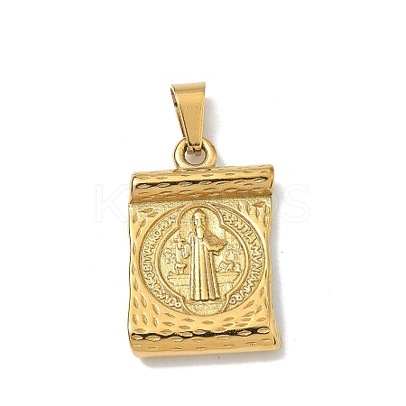 Religion Theme 304 Stainless Steel Pendants STAS-F336-06F-G-1