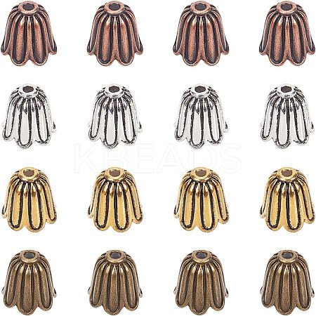 240Pcs c Multi-Petal Tibetan Style Alloy Bead Caps FIND-NB0002-03-1