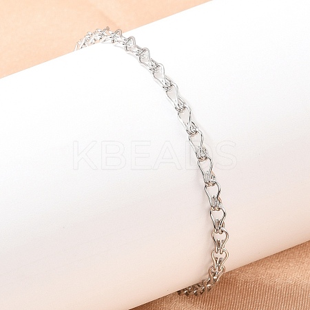 201 Stainless Steel Bulb Link Chains Chain Bracelets for Women LS-BJEW-G767-01B-P-1