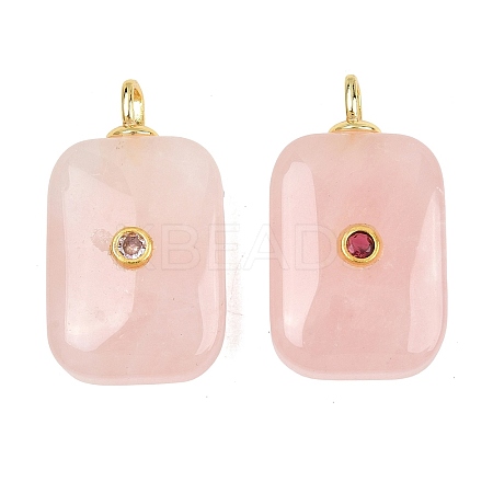 Natural Rose Quartz Pendants G-F837-04B-1