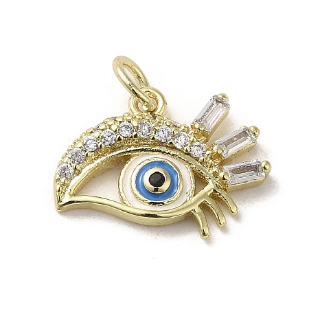 Brass Micro Pave Cubic Zirconia Pendants KK-E092-11G-03-1
