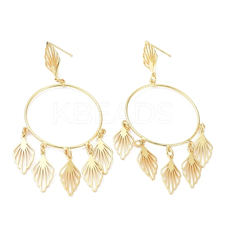 Brass Stud Earrings KK-P205-04G-1