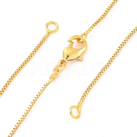 0.9MM Brass Box Chain Necklaces Making NJEW-D302-74G-1