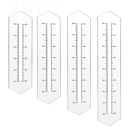 4Pcs 4 Styles Custom Acrylic Zipper Sewing Tool TOOL-PH0001-92-1