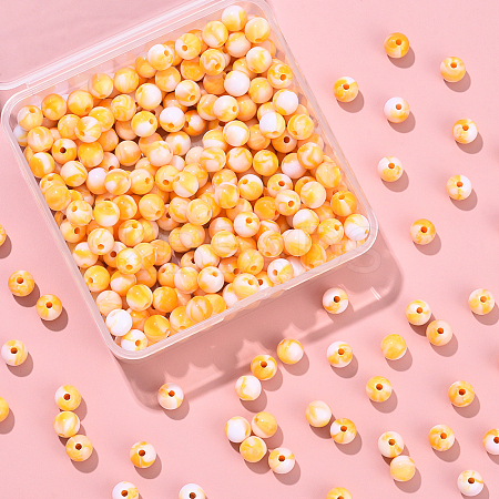 300Pcs Opaque Acrylic Beads SACR-YW0001-89F-1