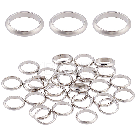 30Pcs Flat Round 201 Stainless Steel Spacer Beads STAS-LP0001-99-1